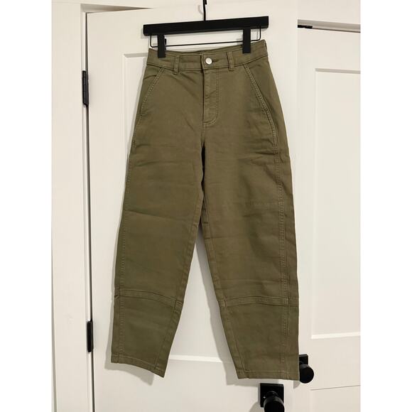 $118 Everlane The Utility Barrel Pant Green - size 0 - Picture 4 of 12